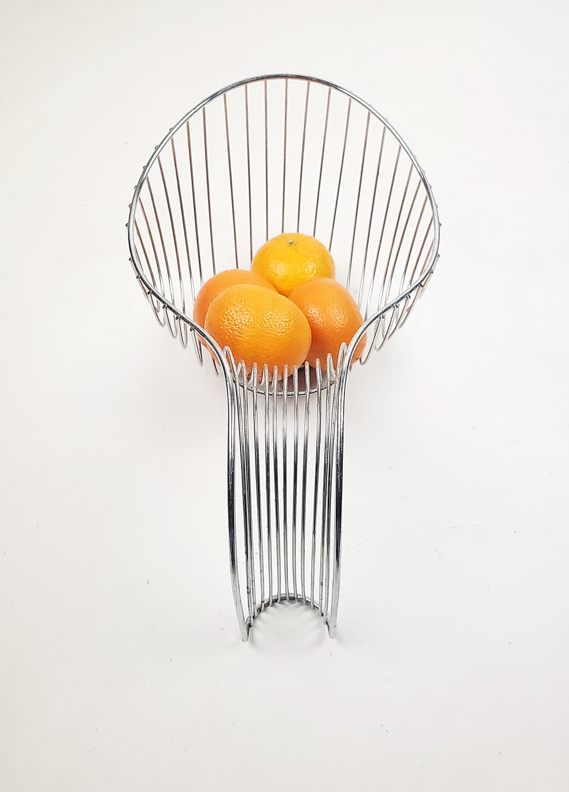Fruit stand, silver metal, 1990s - 210731