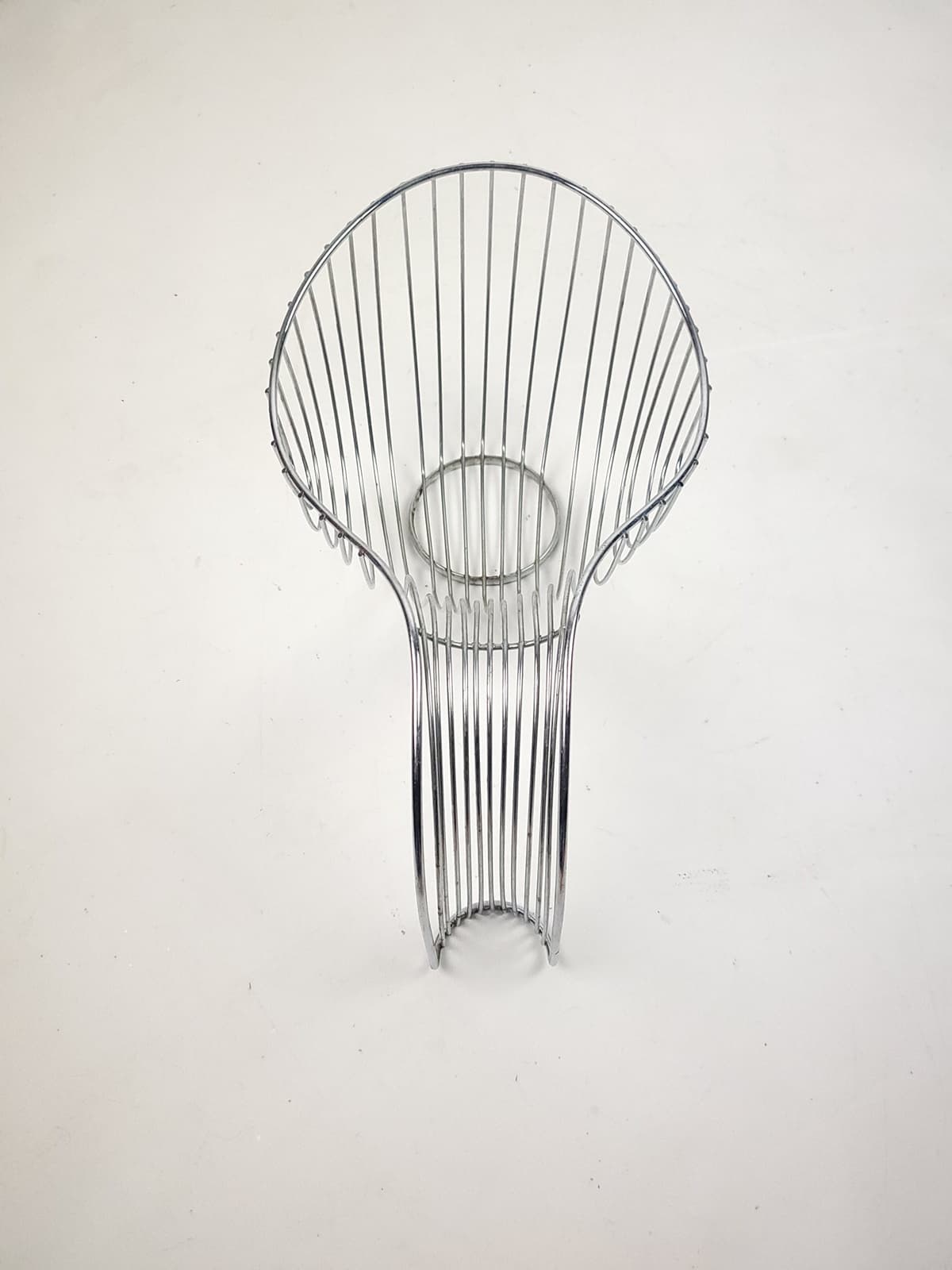 Fruit stand, silver metal, 1990s - 210729