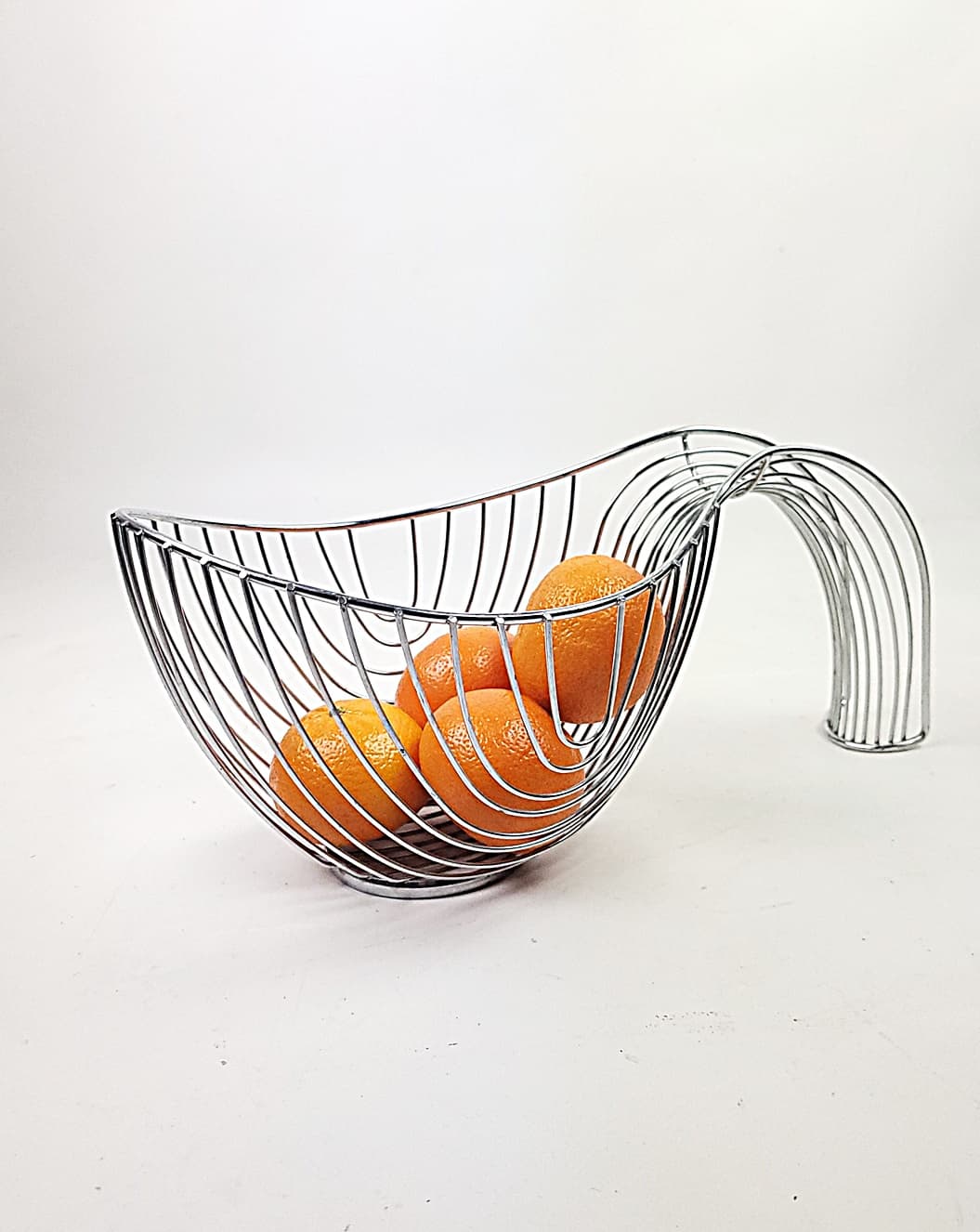 Fruit stand, silver metal, 1990s - 210730