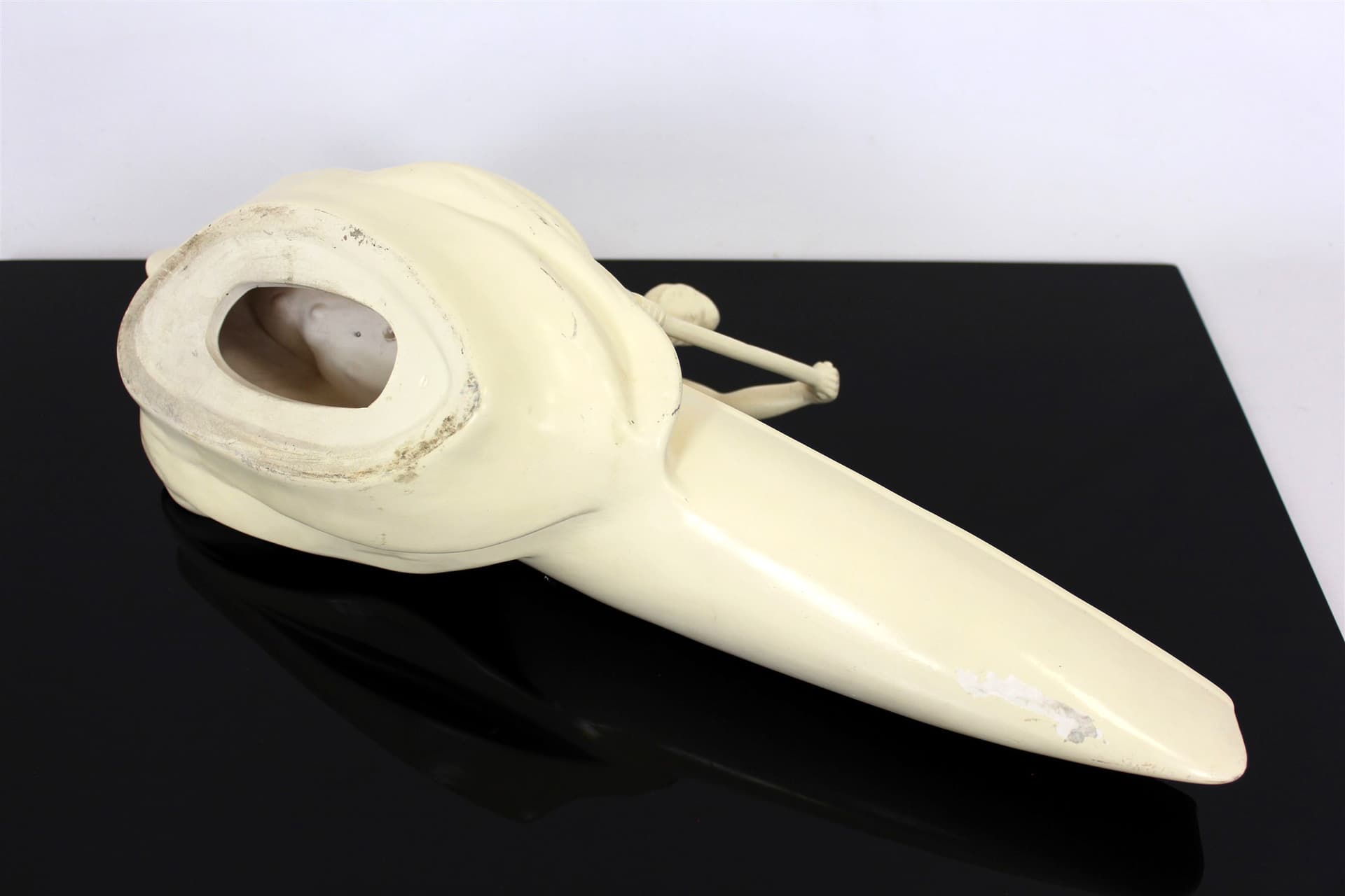 Figurka wioślarza, kość słoniowa, ceramika, Jihokera Bechyně, Czechy, lata 50. - 210749