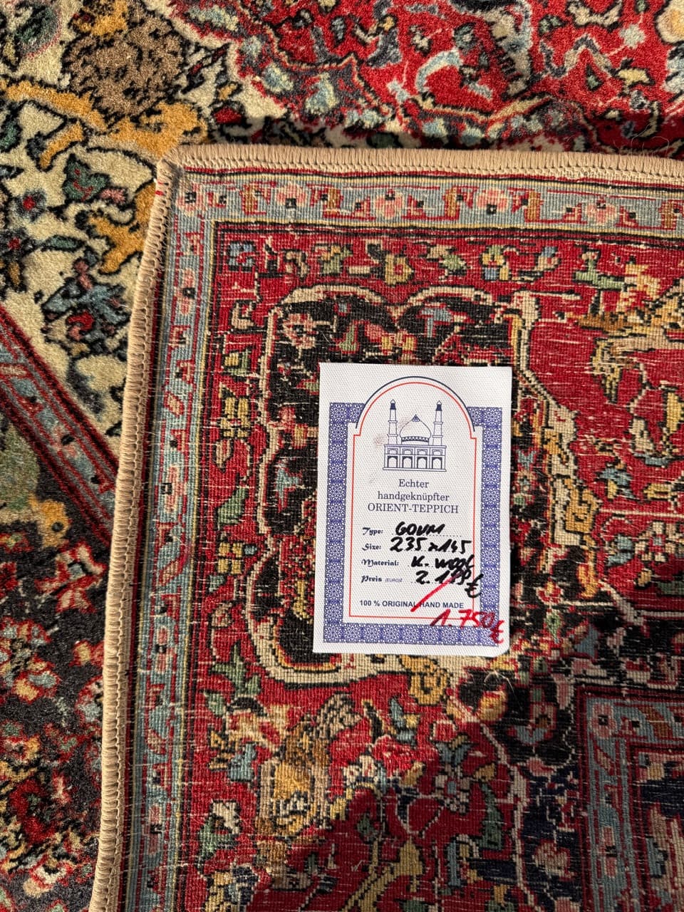 Dywan perski Ghoum, multikolor, wełna, Iran, lata 60. - 210761