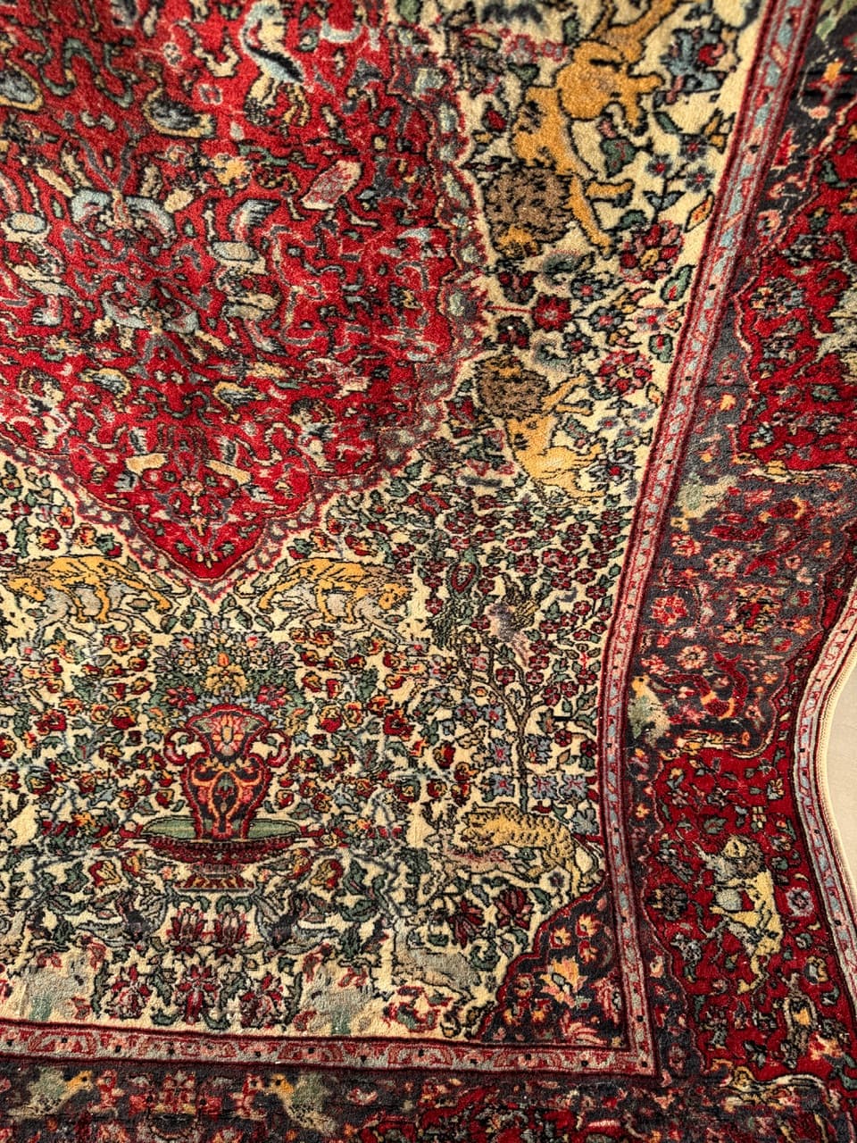 Dywan perski Ghoum, multikolor, wełna, Iran, lata 60. - 210755