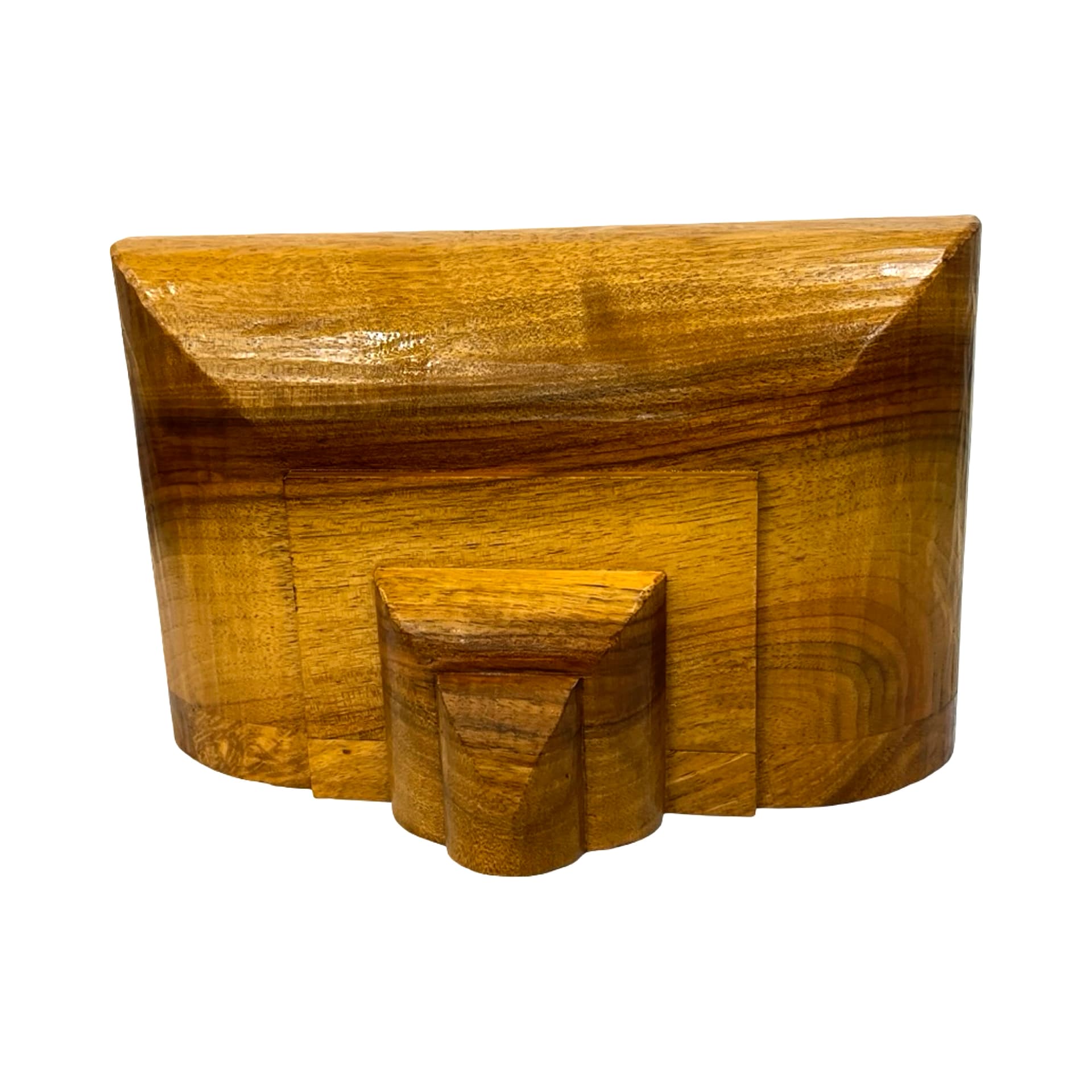 Półka ścienna Art Deco, akacja jasnobrązowa, Francja, lata 30. - 210862