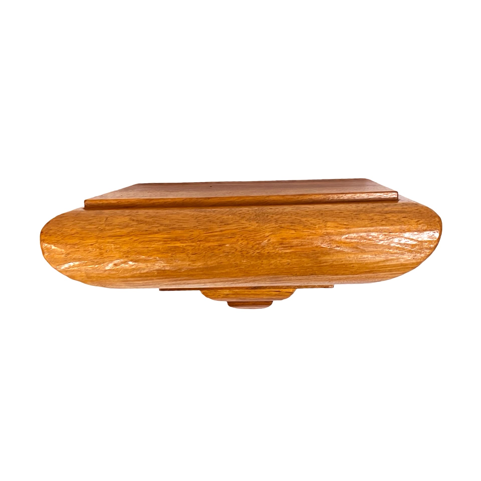 Półka ścienna Art Deco, akacja jasnobrązowa, Francja, lata 30. - 210859