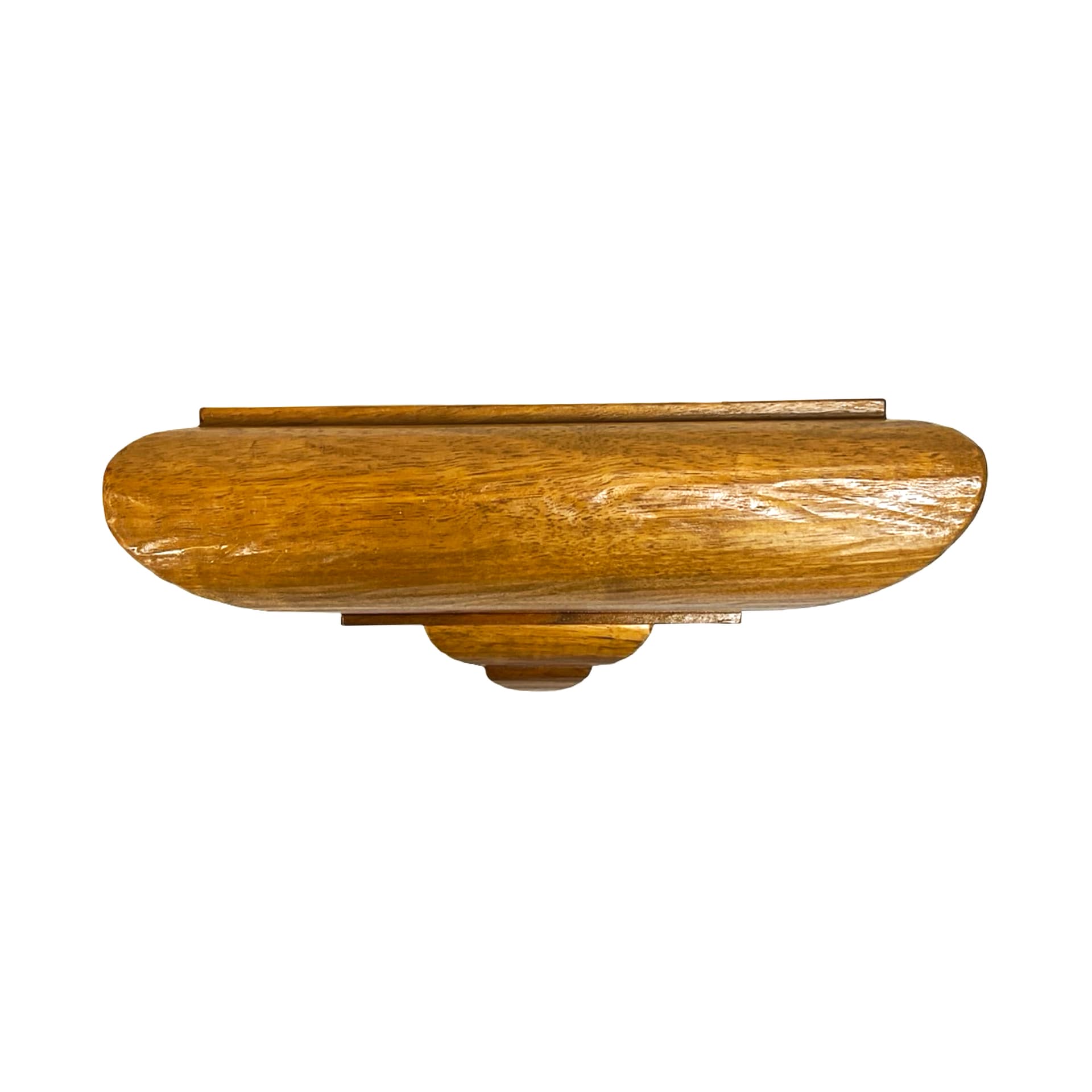 Półka ścienna Art Deco, akacja jasnobrązowa, Francja, lata 30. - 210864