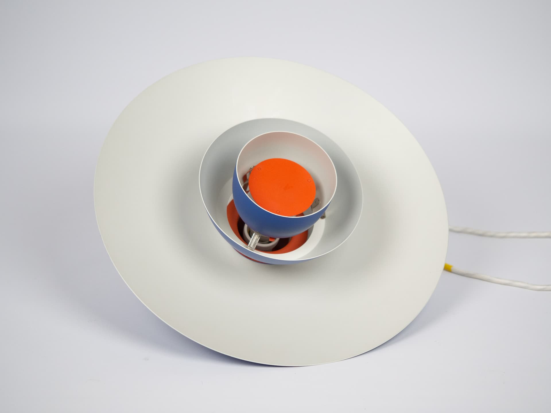 Lampa wisząca PH 4/3, niebieski, metal, proj. P. Henningsen, Louis Poulsen, Dania, lata 60. - 210921