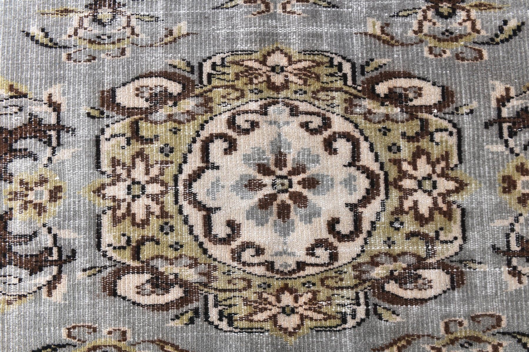 Dywan 166x246 cm, niebieski, brązowy, wełna, Turcja, lata 70. - 211222