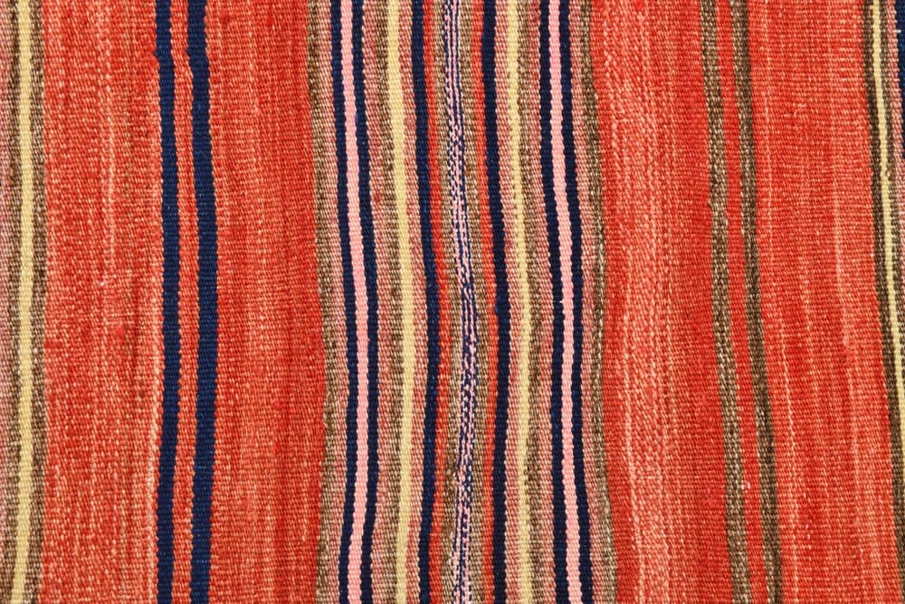 Kilim 162x257 cm, beżowy, czerwony, bawełna, lata 70. - 211206