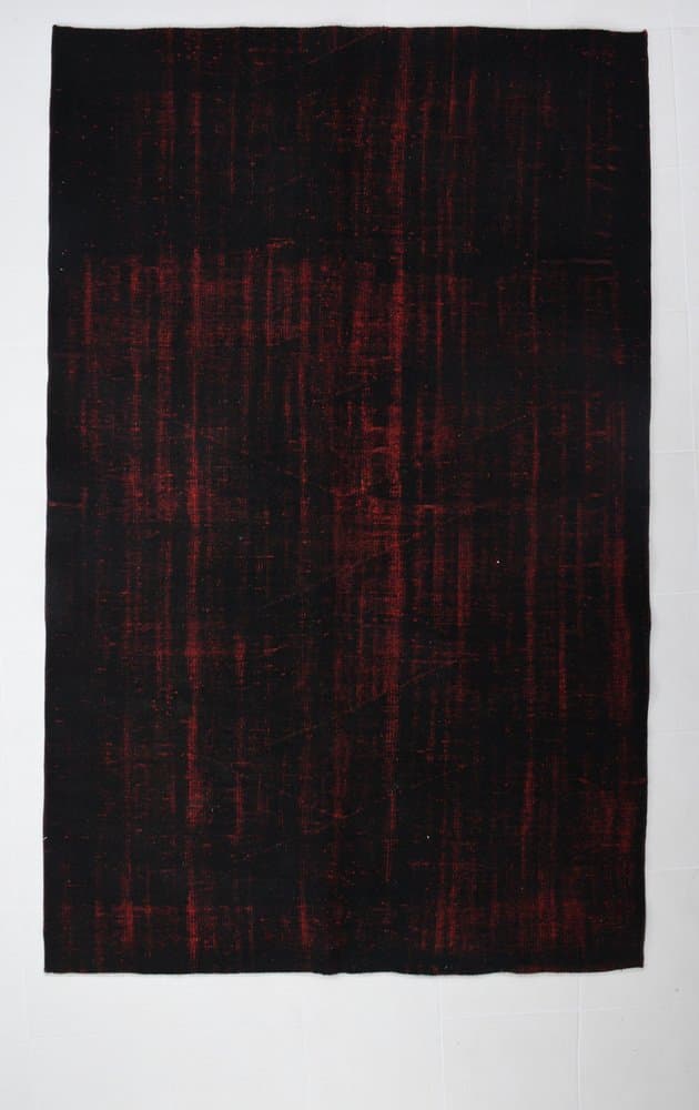 Dywan 172x270 cm, czarny, czerwony, wełna, Turcja, lata 50. - 211174