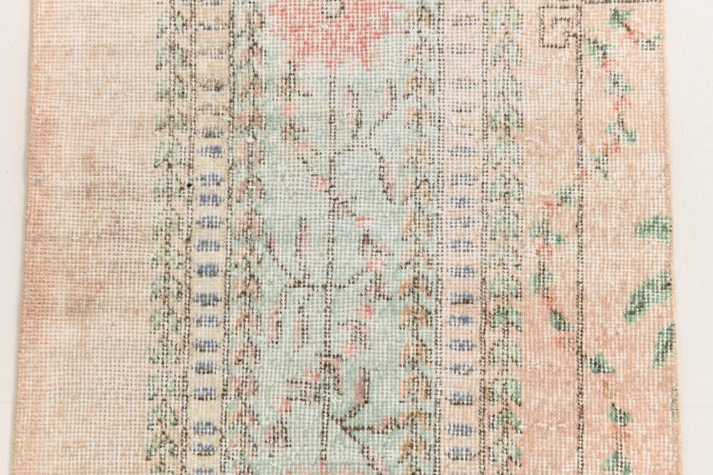 Rug 148x62 cm, green, wool, 1970s - 211366