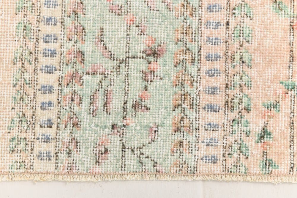 Rug 148x62 cm, green, wool, 1970s - 211371