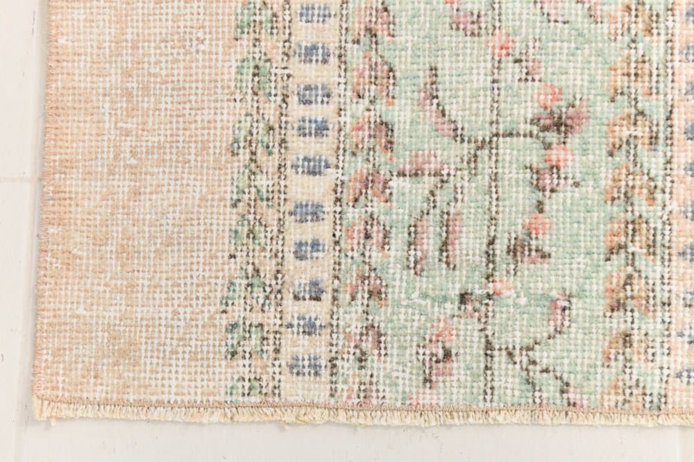 Rug 148x62 cm, green, wool, 1970s - 211373