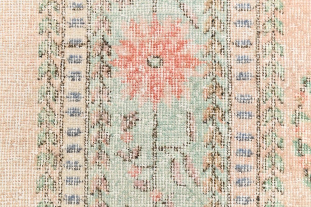 Rug 148x62 cm, green, wool, 1970s - 211372