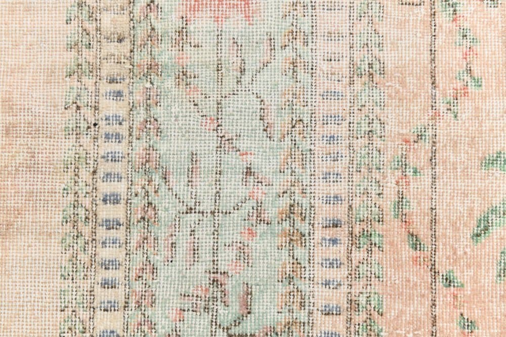 Rug 148x62 cm, green, wool, 1970s - 211374