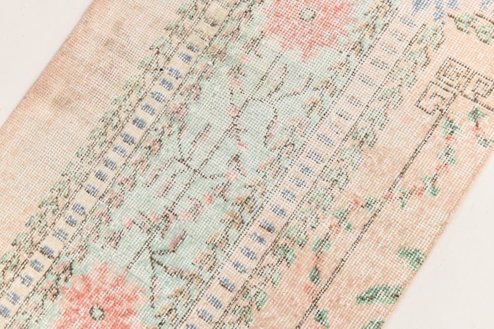 Rug 148x62 cm, green, wool, 1970s - 211370