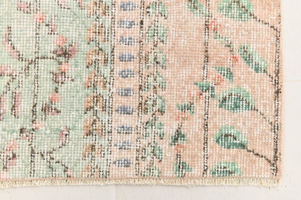 Rug 148x62 cm, green, wool, 1970s - 211375