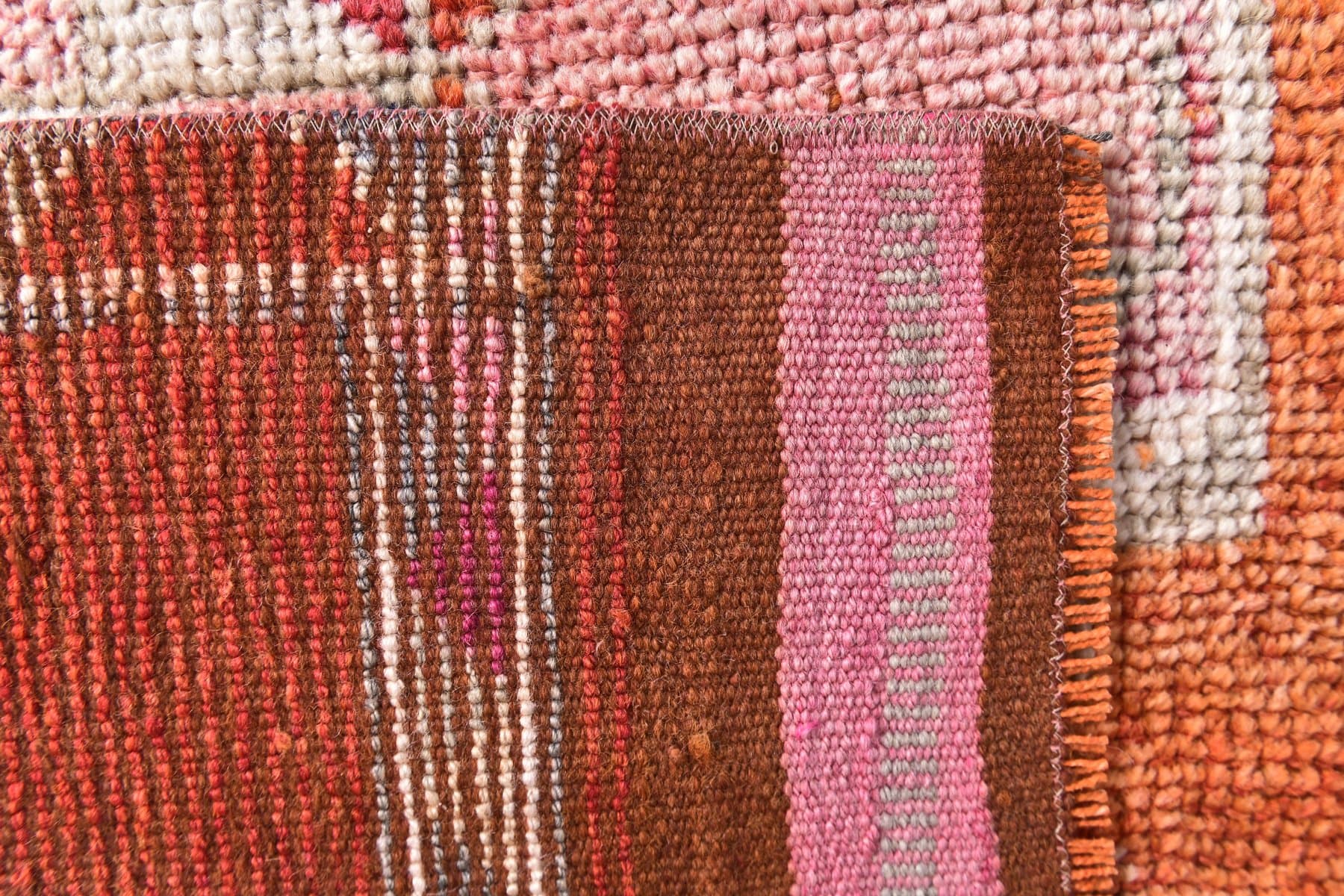 Chodnik 357x79 cm, czerwony, wełna, Turcja, lata 70. - 211313