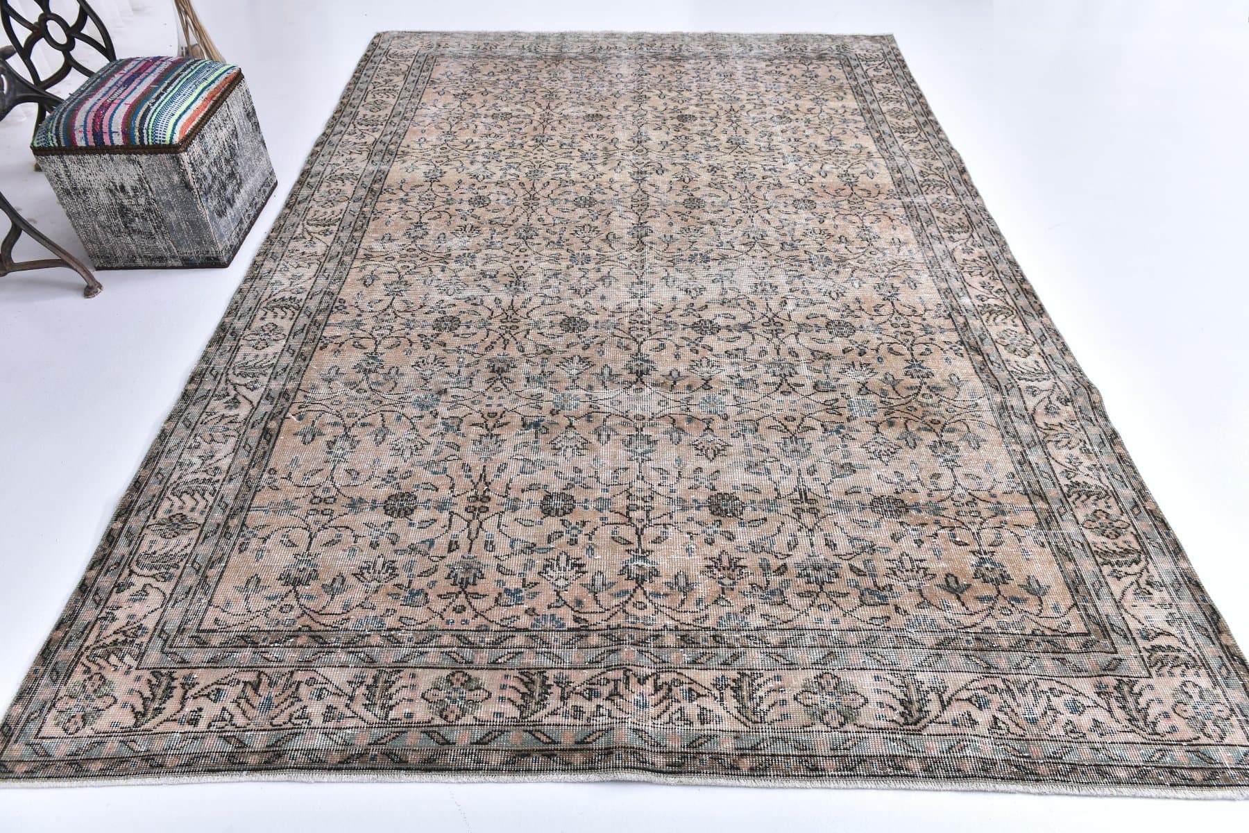 Dywan 307x206 cm, brązowy, wełna, Turcja, lata 60. - 211303