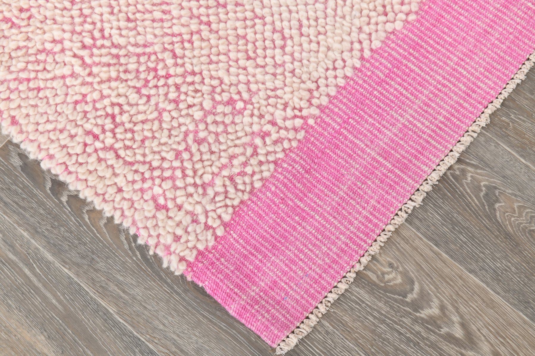 Kilim 301x259 cm, pink, wool, 1980s - 211450