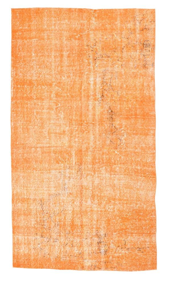 Dywan 247x135 cm, pomarańczowy, wełna, Turcja, lata 60.