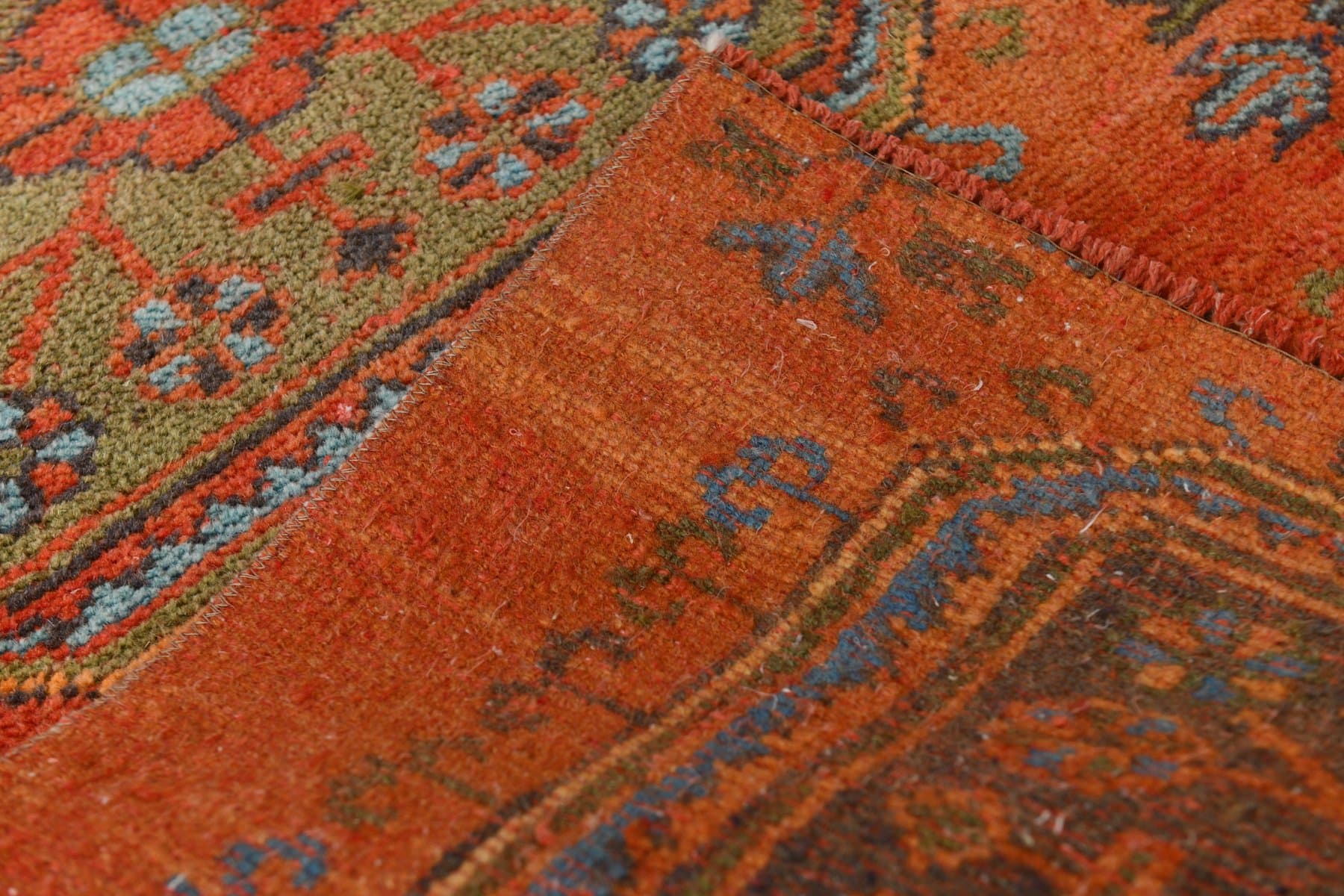 Chodnik 288x79 cm, czerwony, wełna, Turcja, lata 70. - 212075