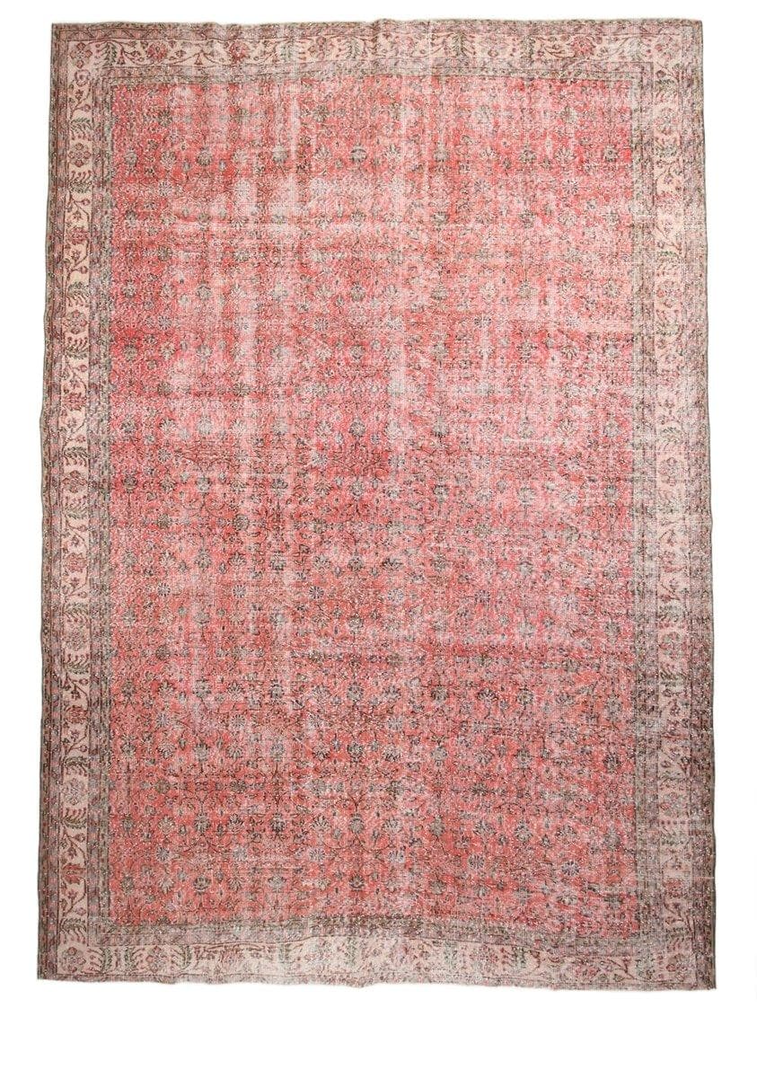 Dywan 267x385 cm, beżowy, wełna, Turcja, lata 60.