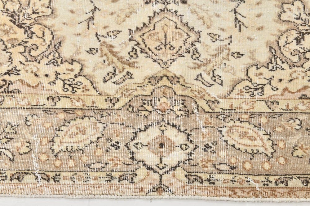 Dywan 198x293 cm, beżowy, wełna, lata 70. - 211941