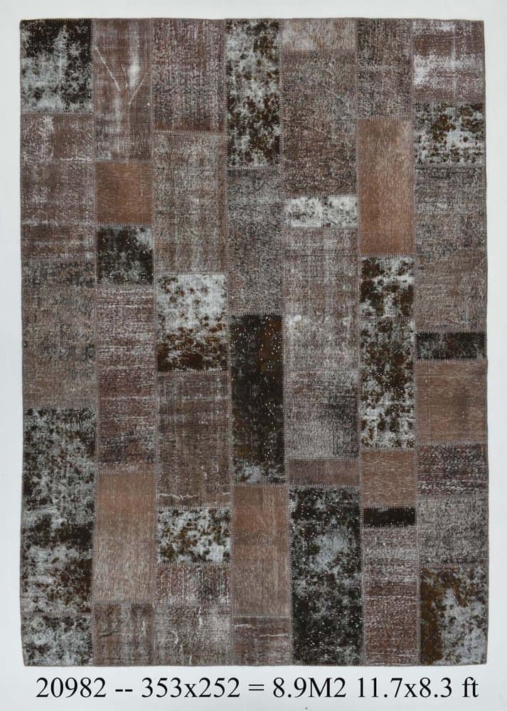 Dywan 353x252 cm, beżowy, brązowy, wełna, Turcja, lata 60. - 211887