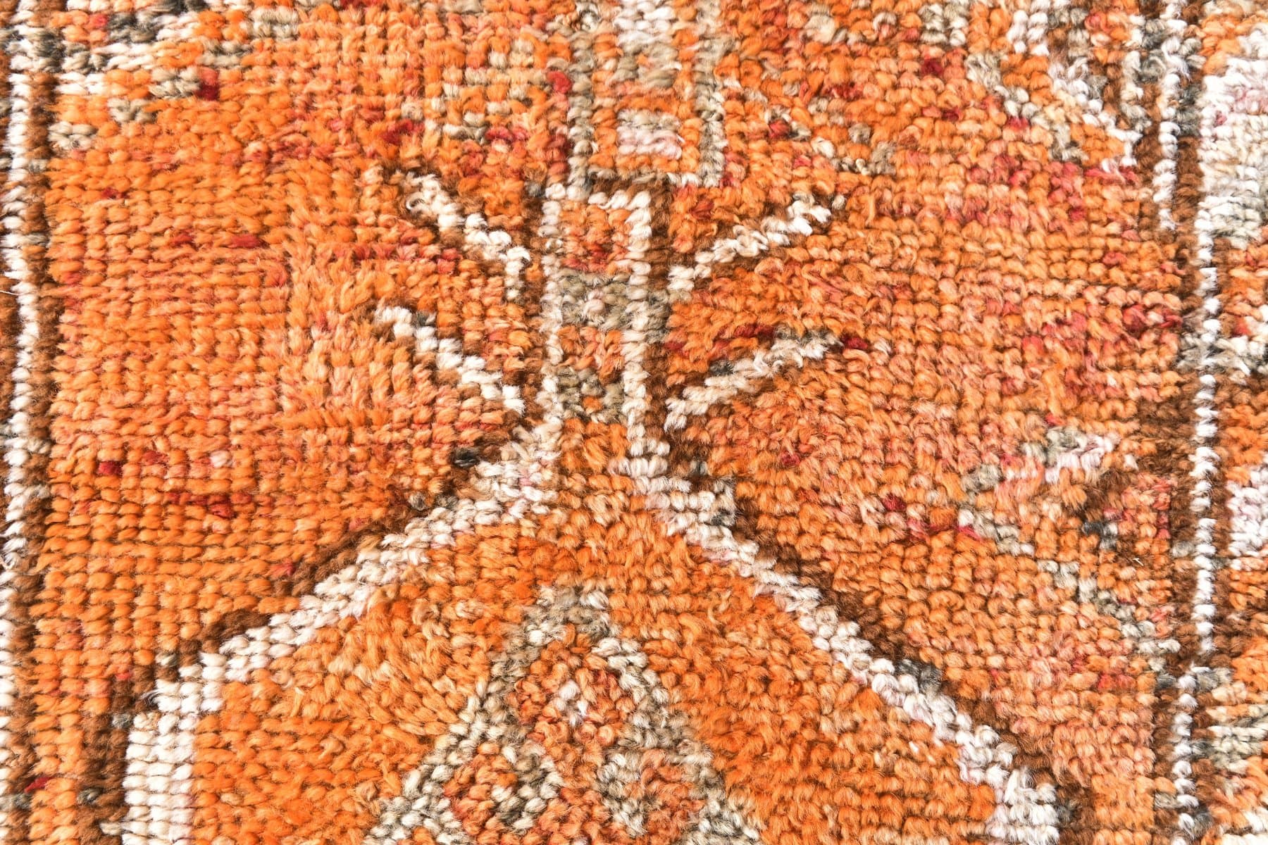 Chodnik 82x341 cm, pomarańczowy, wełna, Turcja, lata 70. - 211768