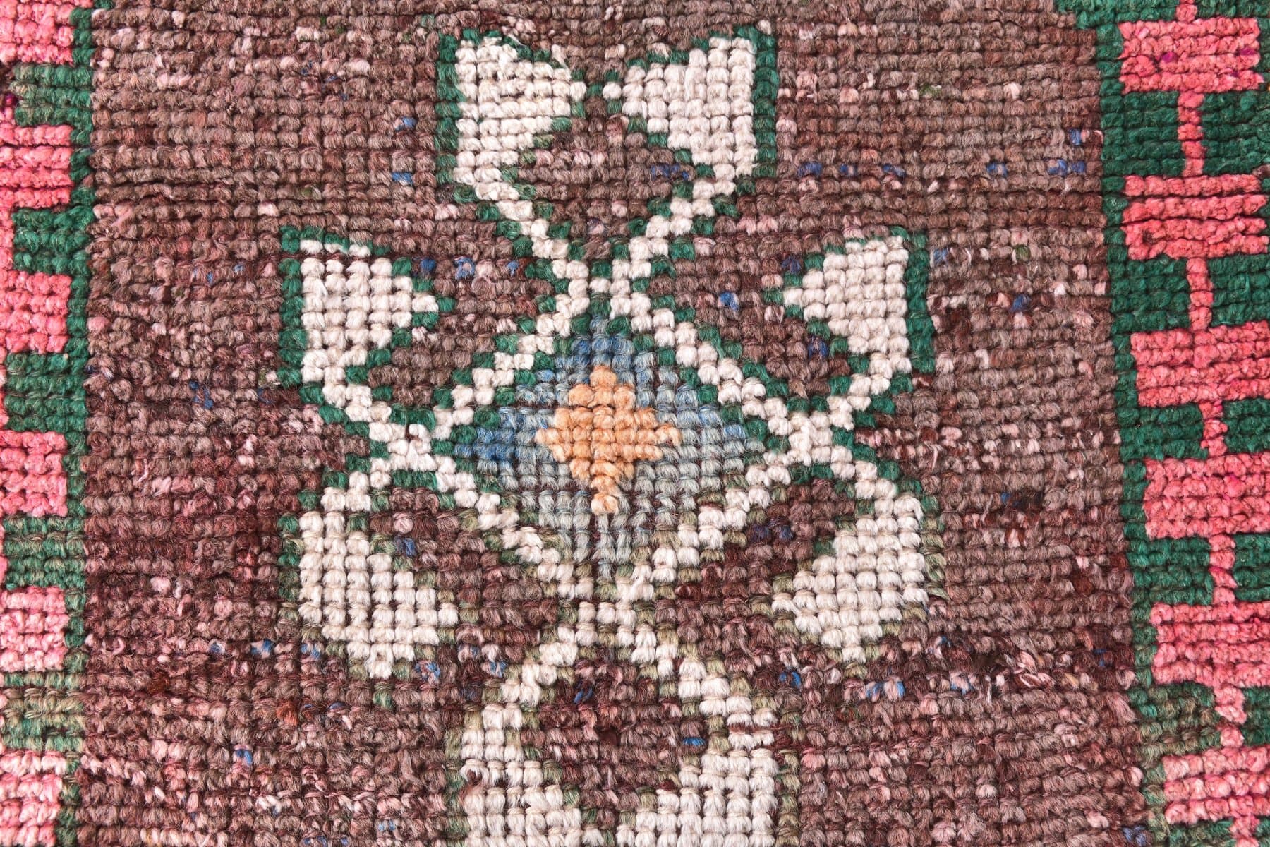 Chodnik 89x349 cm, pomarańczowy, wełna, Turcja, lata 70. - 211759