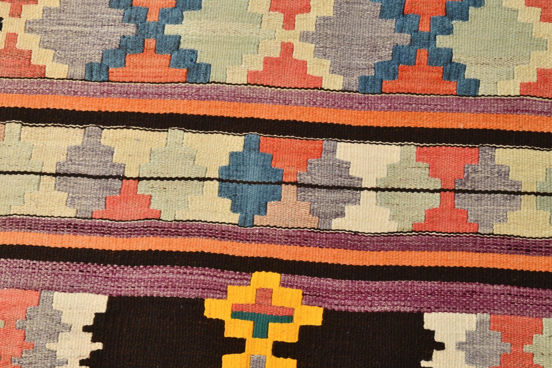 Runner 84x370 cm, Red, Cotton, 1970s - 211740