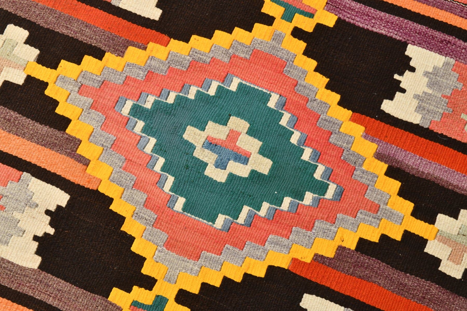 Runner 84x370 cm, Red, Cotton, 1970s - 211738