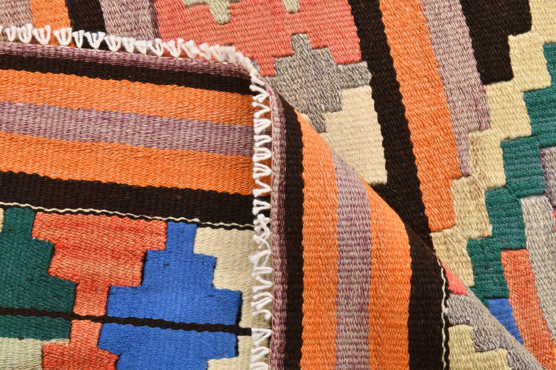 Runner 84x370 cm, Red, Cotton, 1970s - 211734