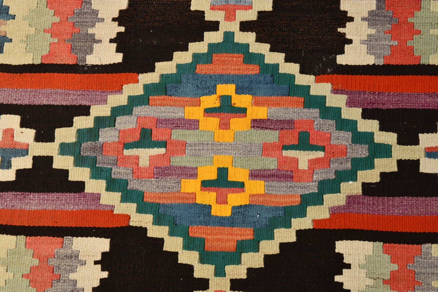 Runner 84x370 cm, Red, Cotton, 1970s - 211739