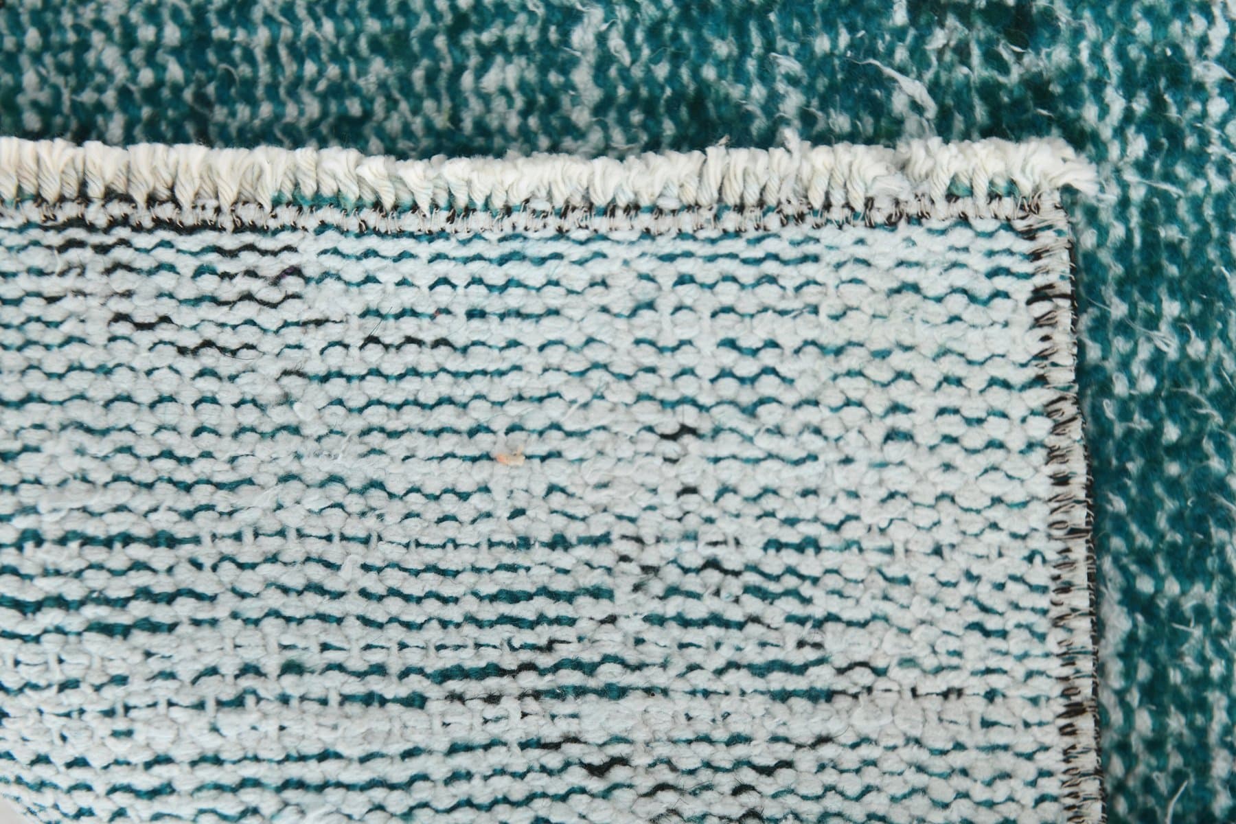 Runner 225x45 cm, turquoise, wool, 1970s - 211708