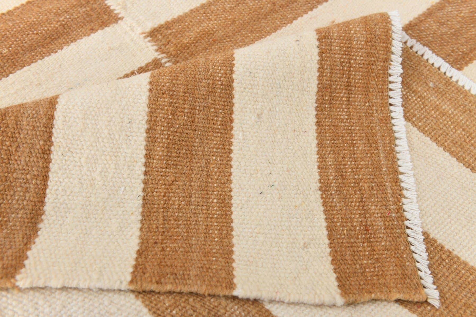 Kilim 229x311 cm, beżowy, brązowy, wełna, Turcja, lata 70. - 211644