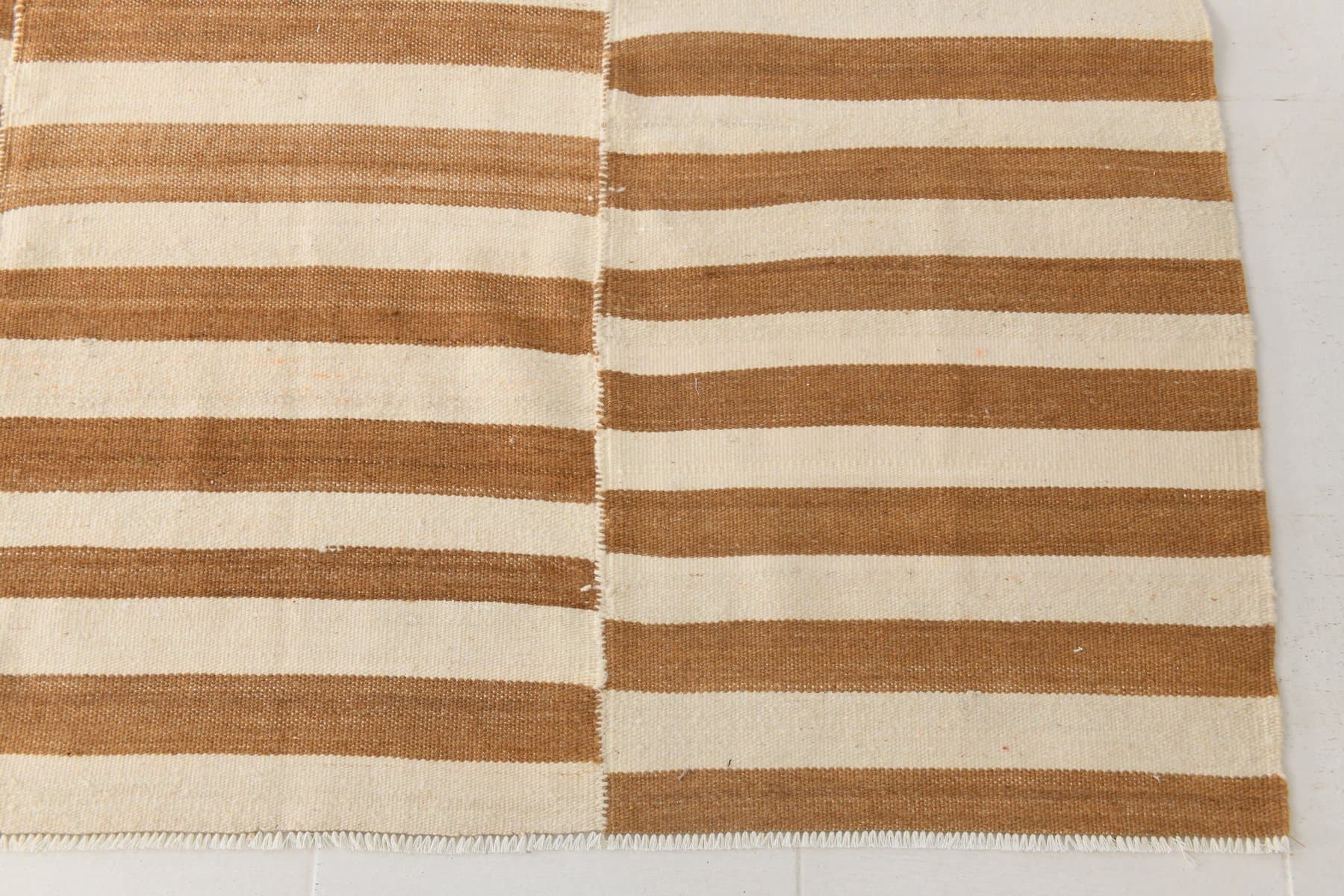 Kilim 229x311 cm, beżowy, brązowy, wełna, Turcja, lata 70. - 211643