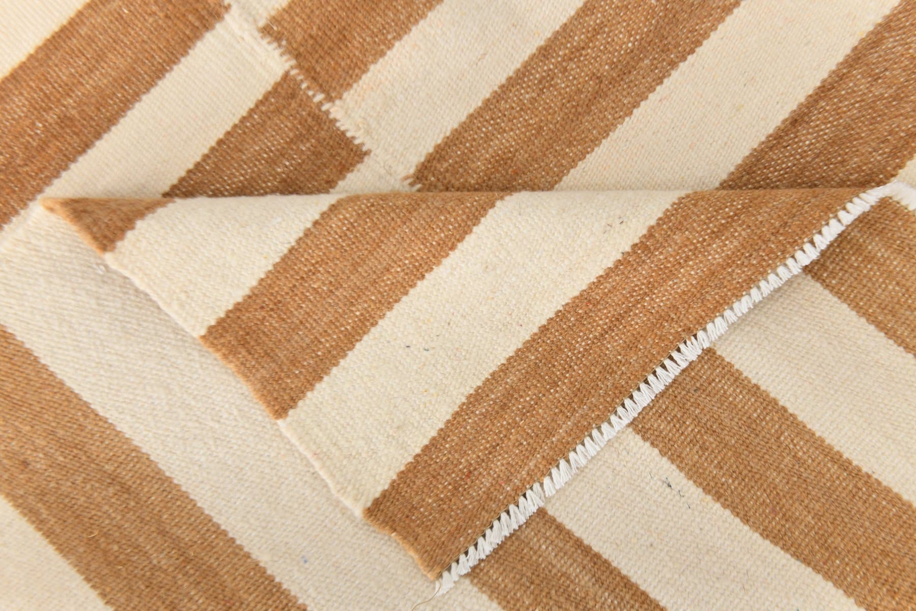 Kilim 229x311 cm, beżowy, brązowy, wełna, Turcja, lata 70. - 211635