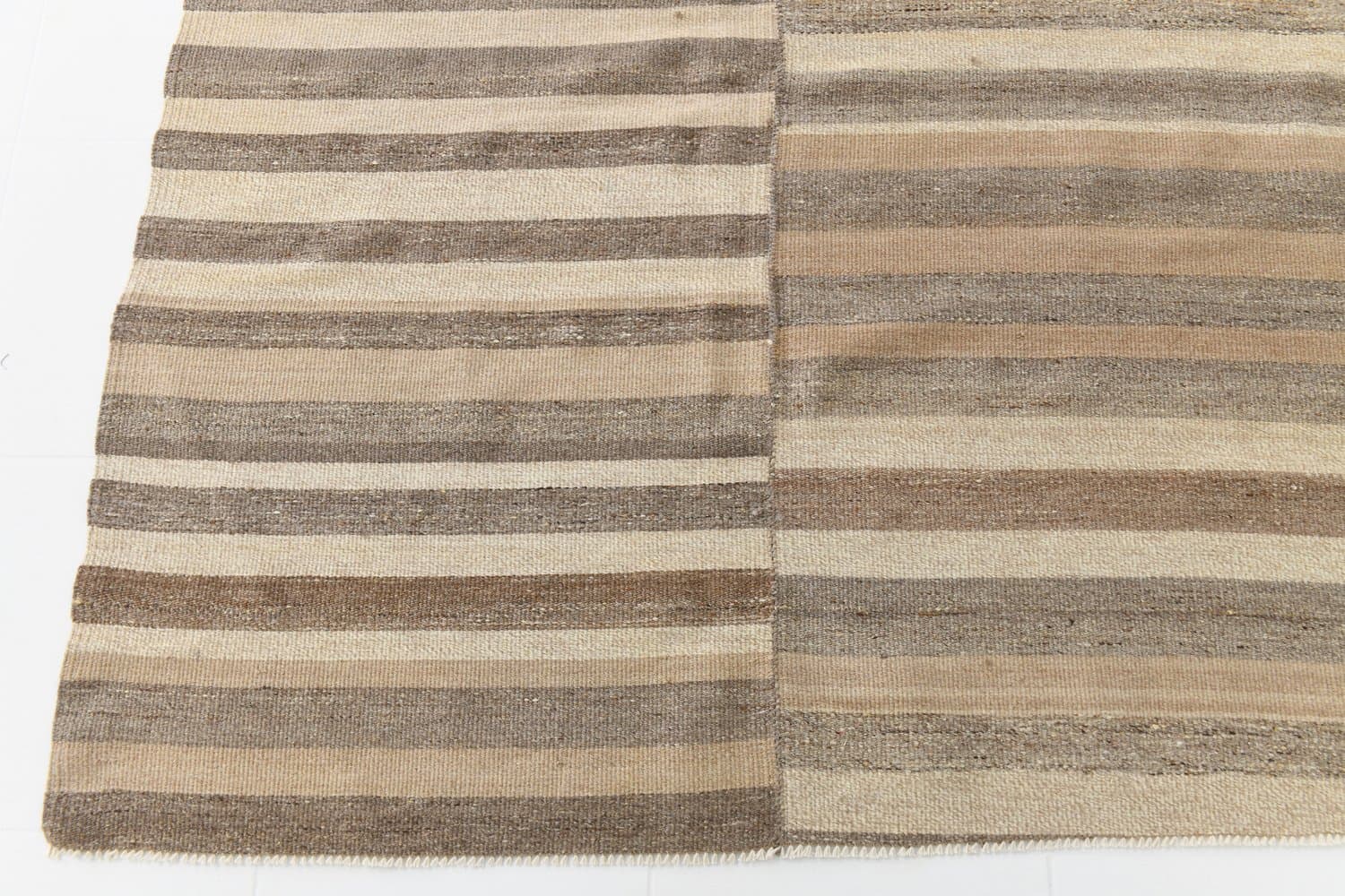 Kilim 353x303 cm, beżowy, brązowy, wełna, Turcja, lata 70. - 211630