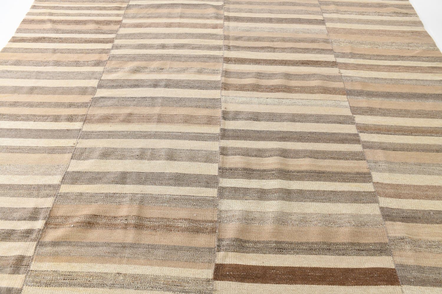 Kilim 353x303 cm, beżowy, brązowy, wełna, Turcja, lata 70. - 211627