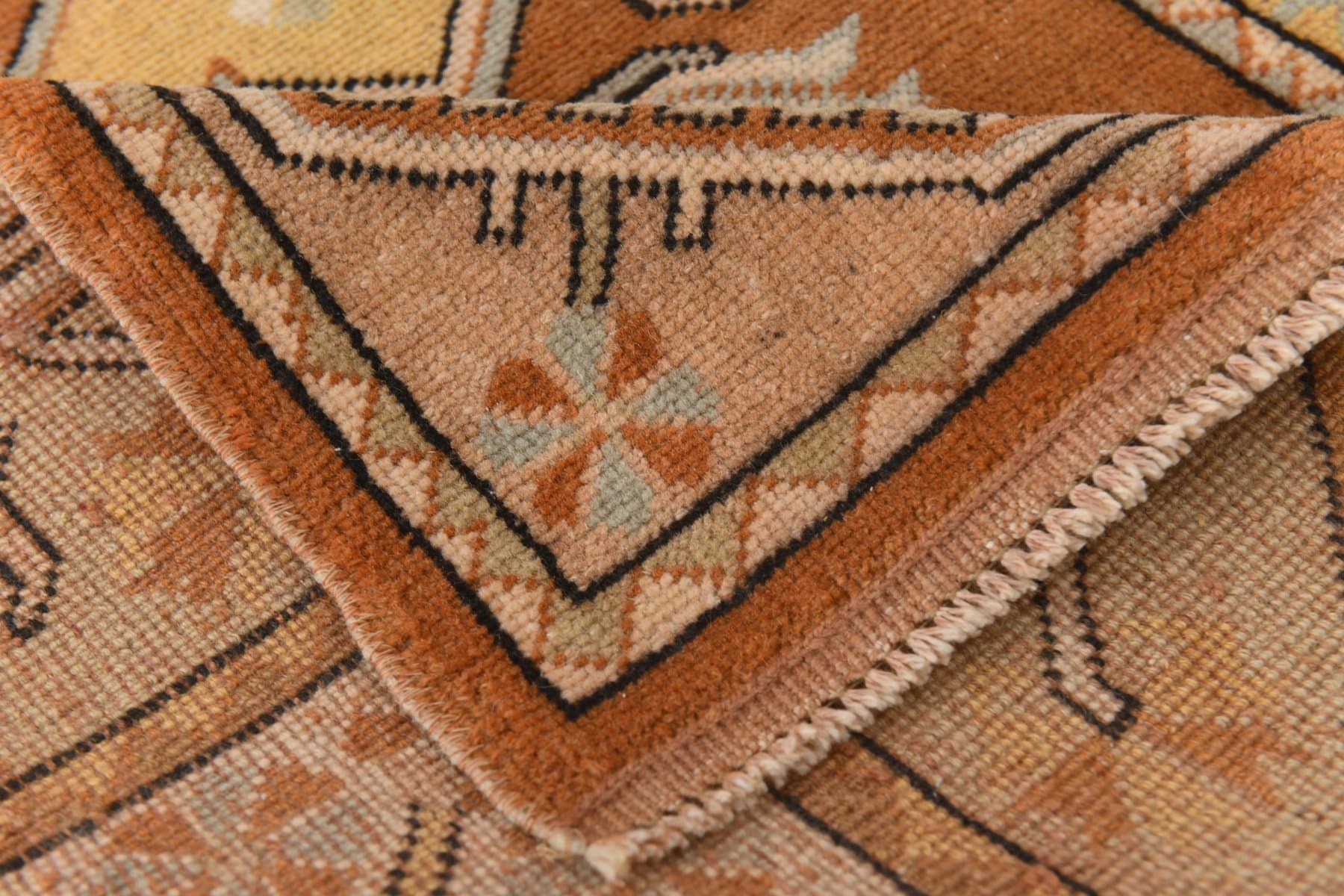 Dywan 235x110 cm, brązowy, wełna, lata 70. - 211573