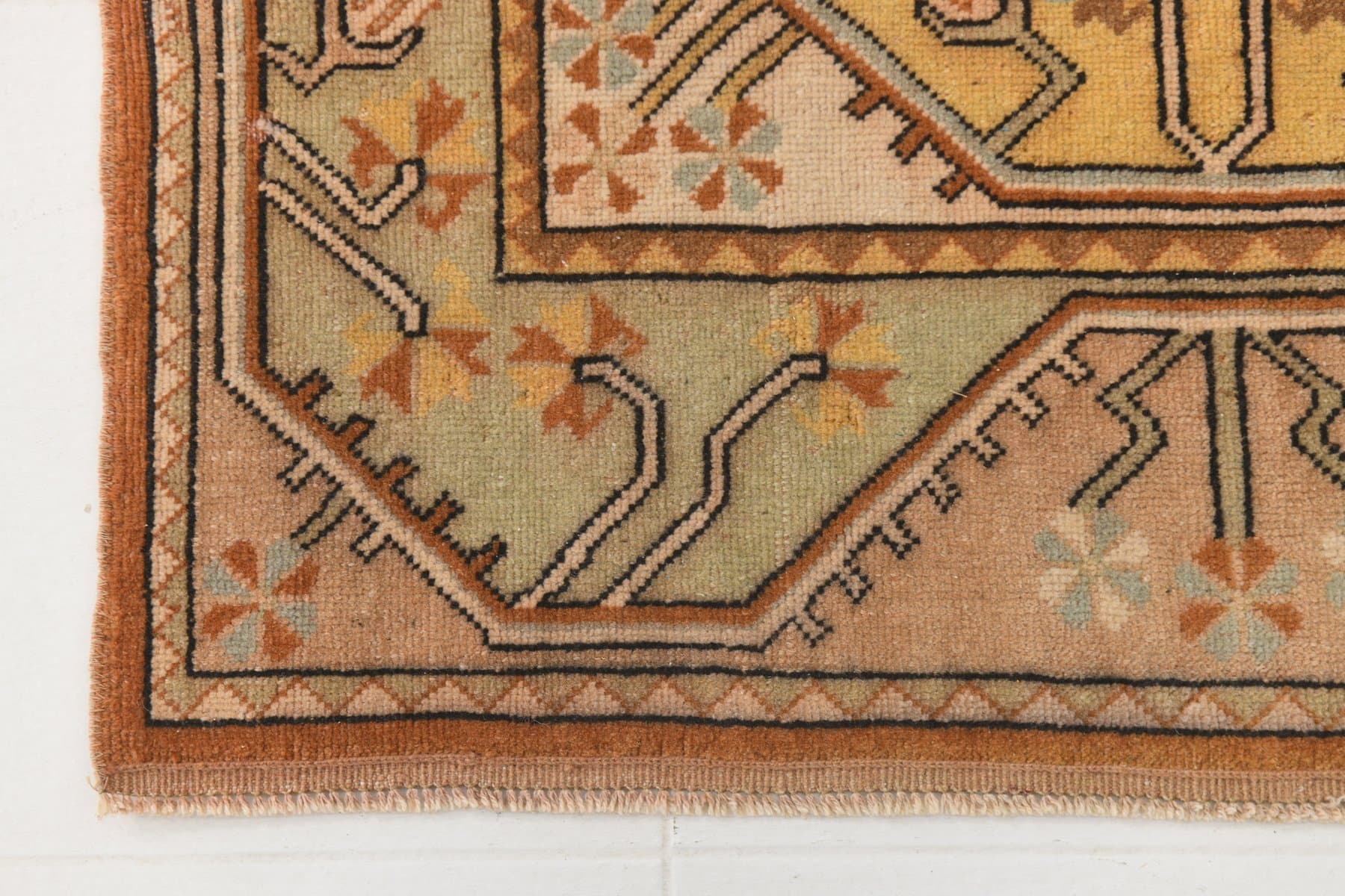 Dywan 235x110 cm, brązowy, wełna, lata 70. - 211580