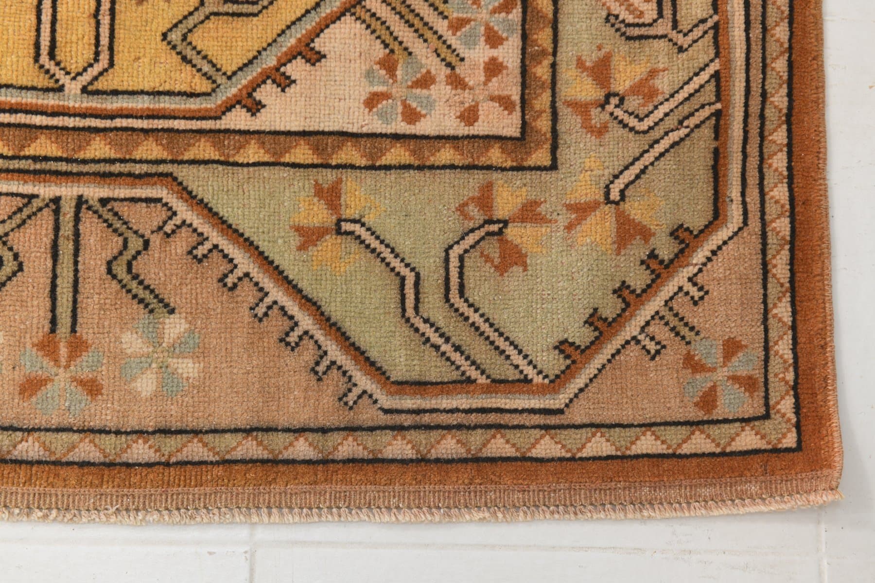 Dywan 235x110 cm, brązowy, wełna, lata 70. - 211581