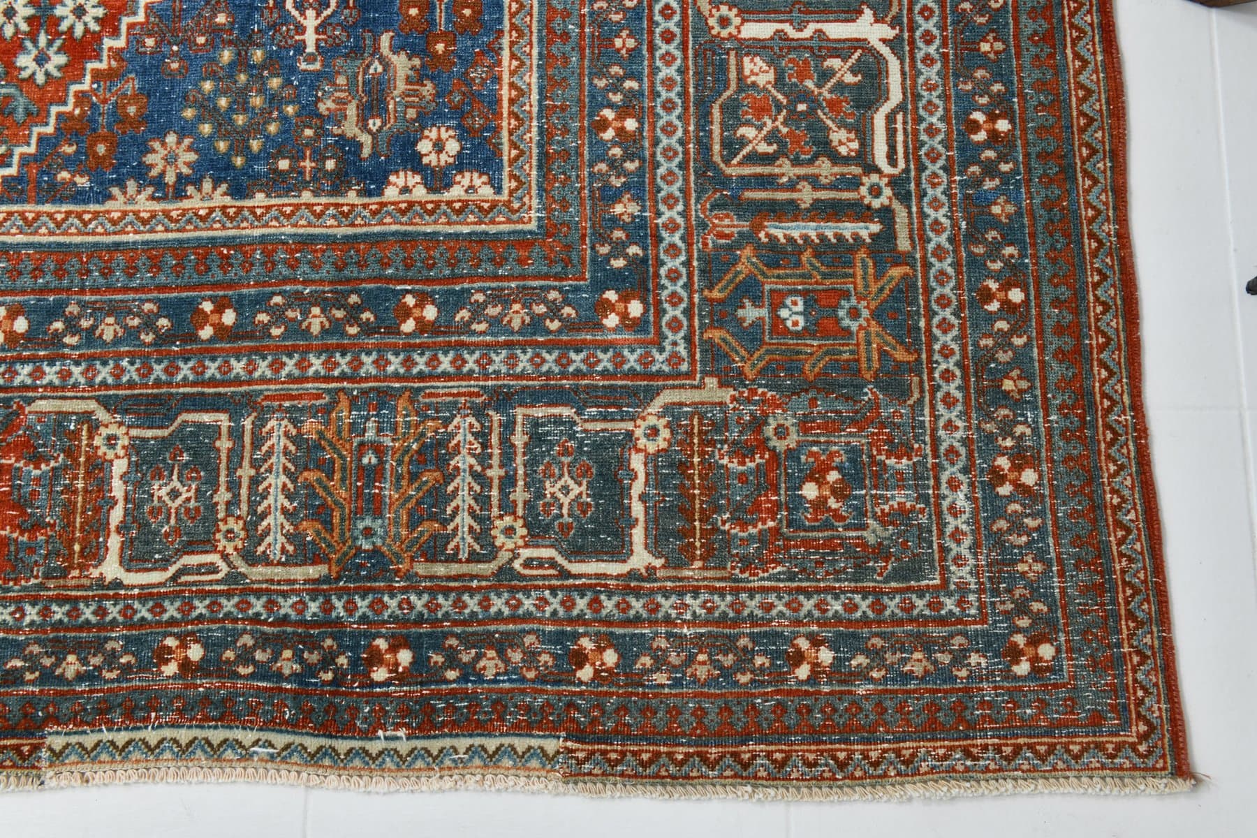 Dywan 389x276 cm, czerwony, wełna, lata 40. - 212599