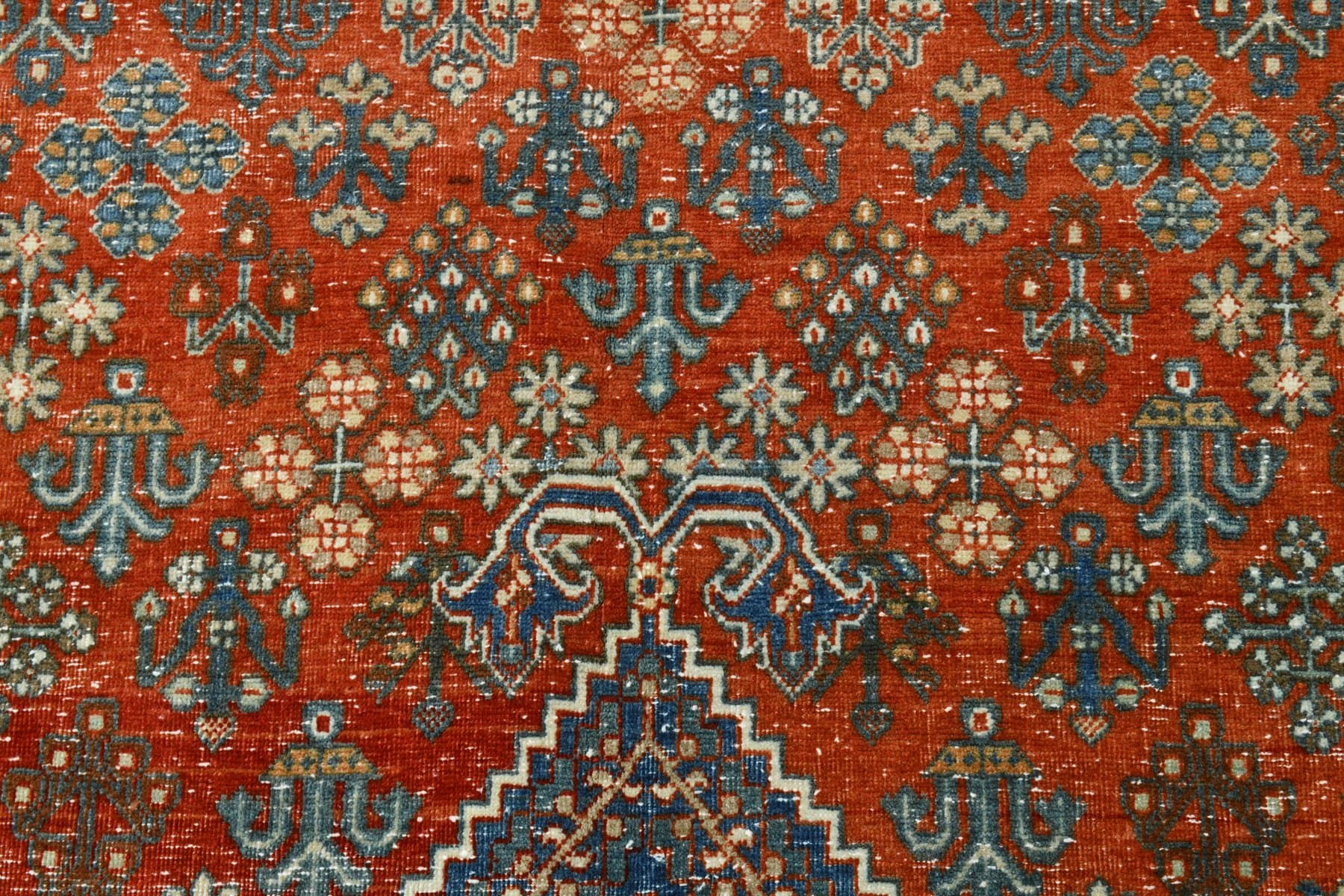 Dywan 389x276 cm, czerwony, wełna, lata 40. - 212595