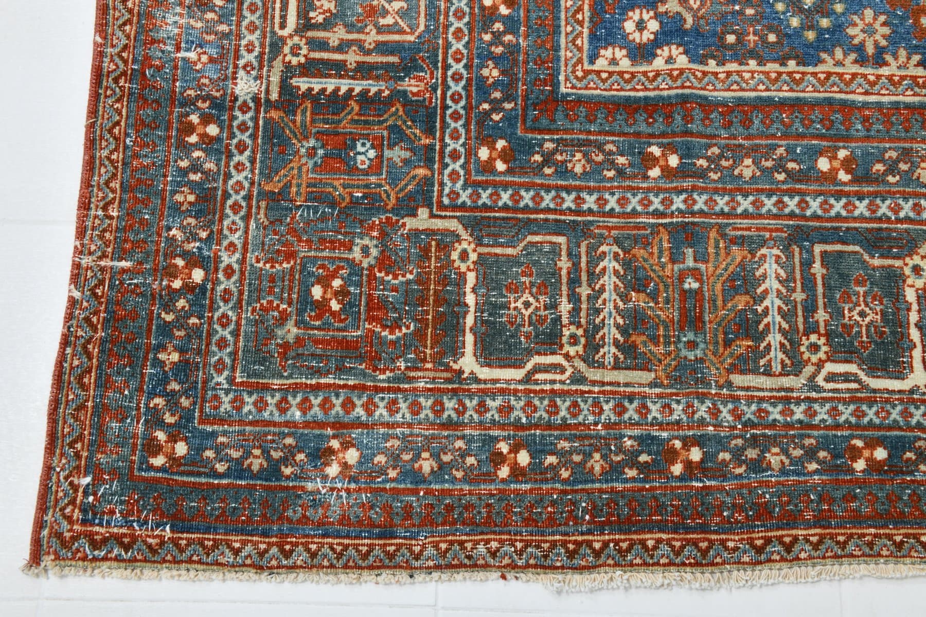 Dywan 389x276 cm, czerwony, wełna, lata 40. - 212598