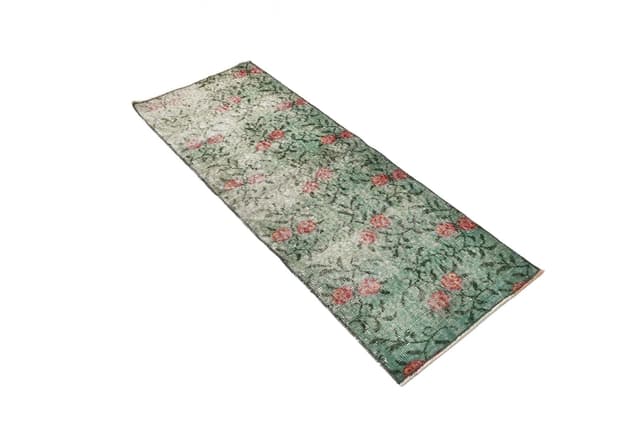 Runner 147x55 cm, Green, Wool, 1960s - DIMENSION