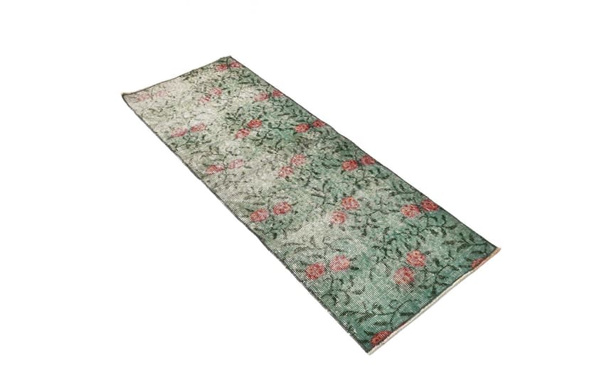 Runner 147x55 cm, Green, Wool, 1960s