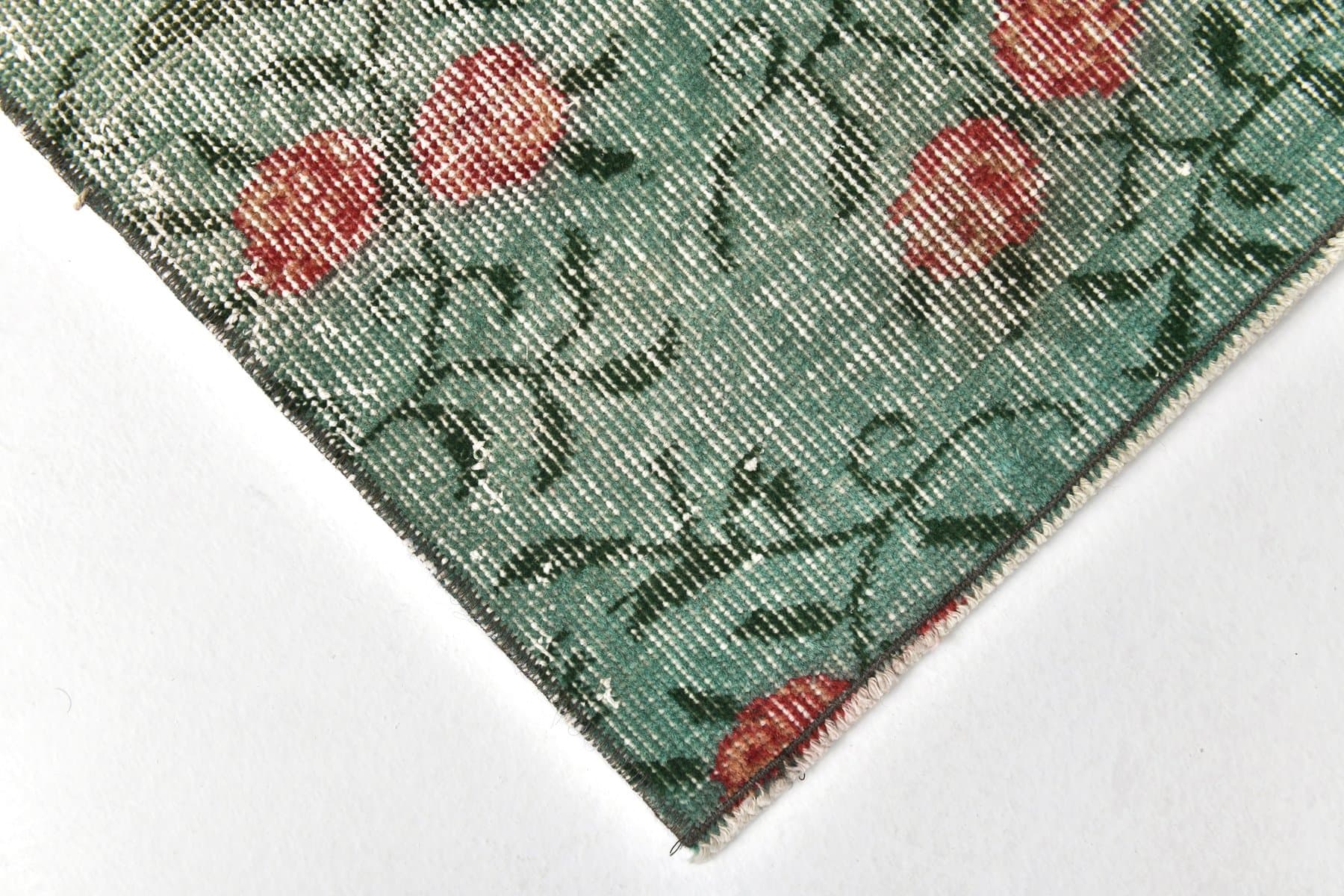 Runner 147x55 cm, Green, Wool, 1960s - 212576