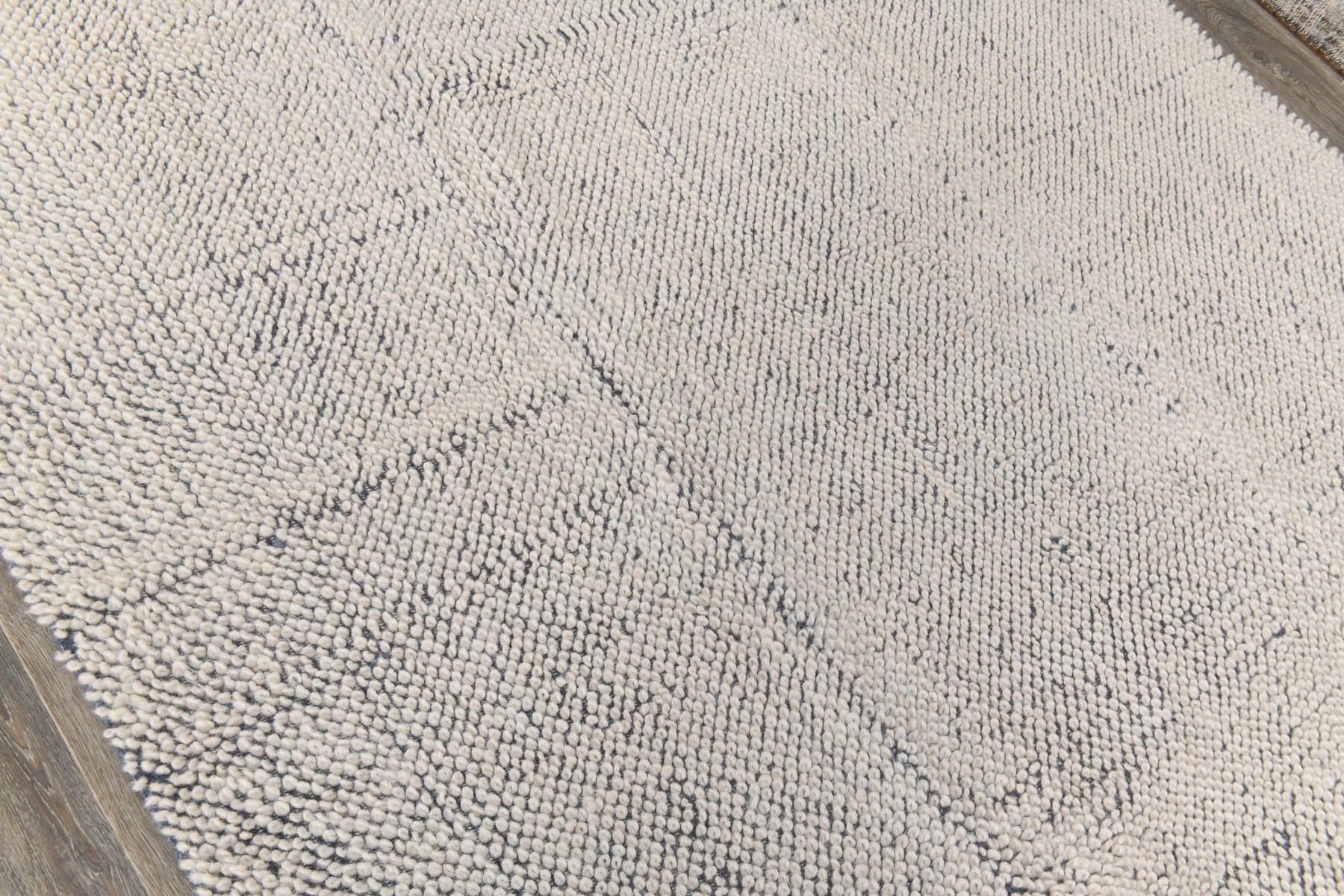 Kilim 303x194 cm, biały, niebieski, wełna, lata 90. - 212535